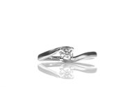 Ring Promesse Woman in White Gold Diamante FE34010